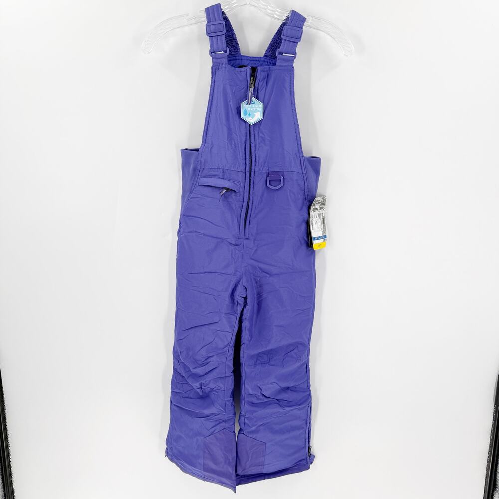 Arctic Quest Youth Snow Bib Overalls Purple Waterproof Insulated XS 5/6 Ski Pant
